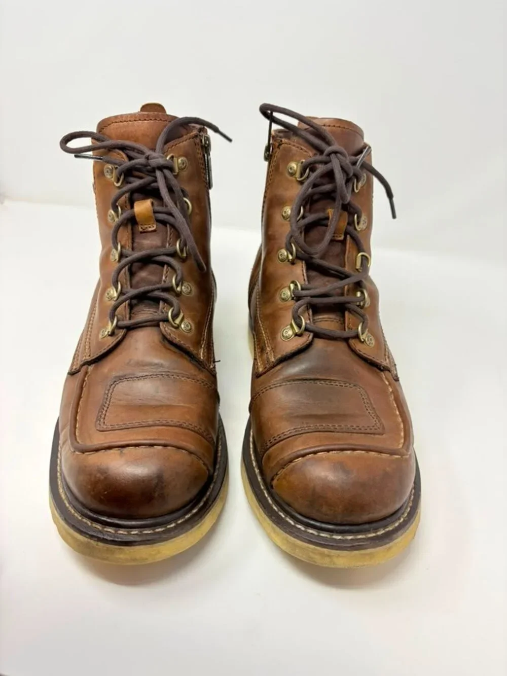 Harley-Davidson Brown Leather Motorcycle Boots D93470 Men’s 10